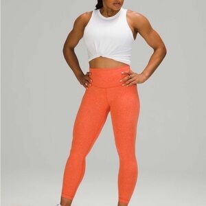 Lululemon /// Women’s Wunder Train High-Rise Tights 25” - Crunch Warm Coral